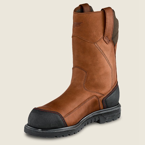 Red Wing Safety Bot Erkek - Brnr Xp - 11-Inch Waterproof Toe Pull-On - Kahverengi/Siyah - 28XCJUSVB